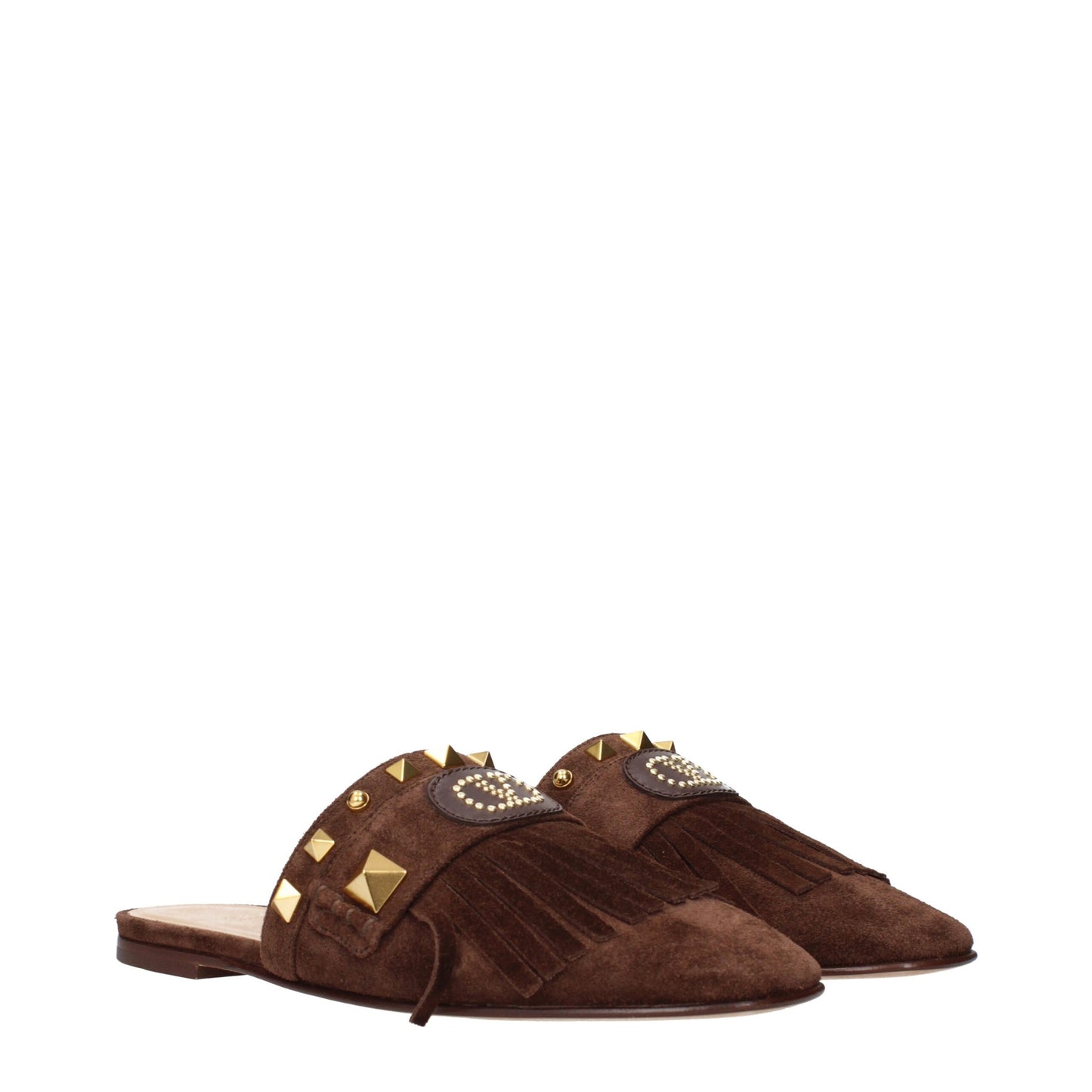 Valentino Garavani – Hausschuhe aus braunem Leder