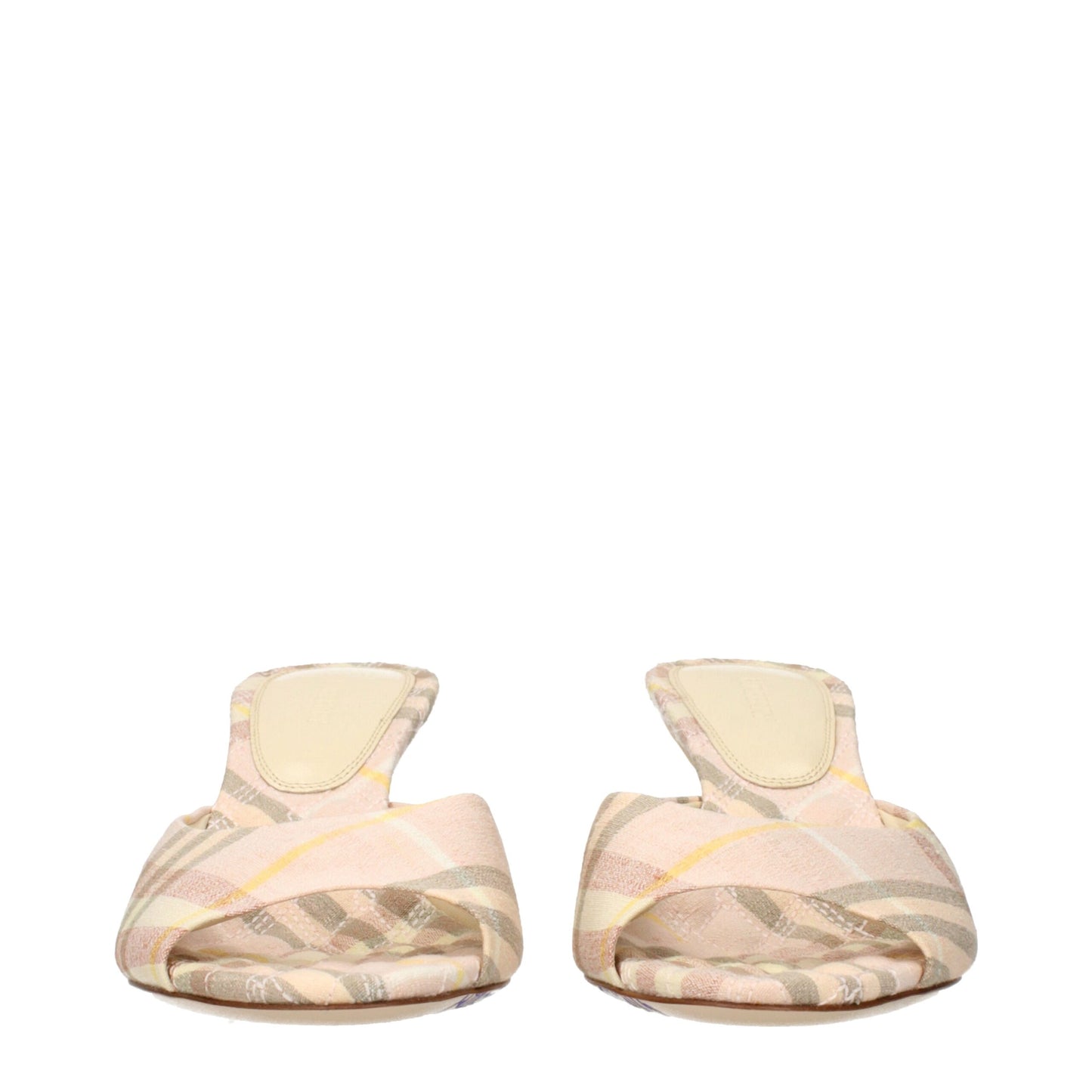 Sandales à talons aiguilles en tissu rose