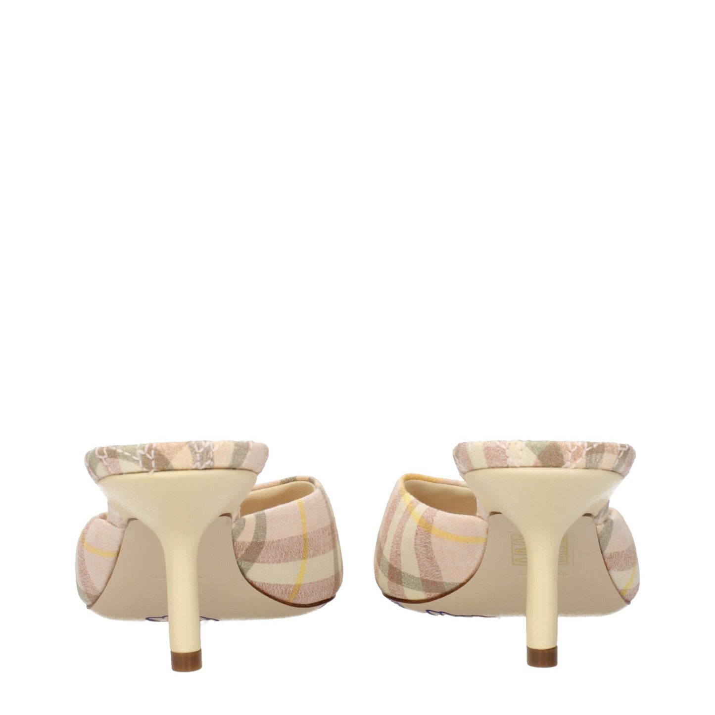 Sandales à talons aiguilles en tissu rose