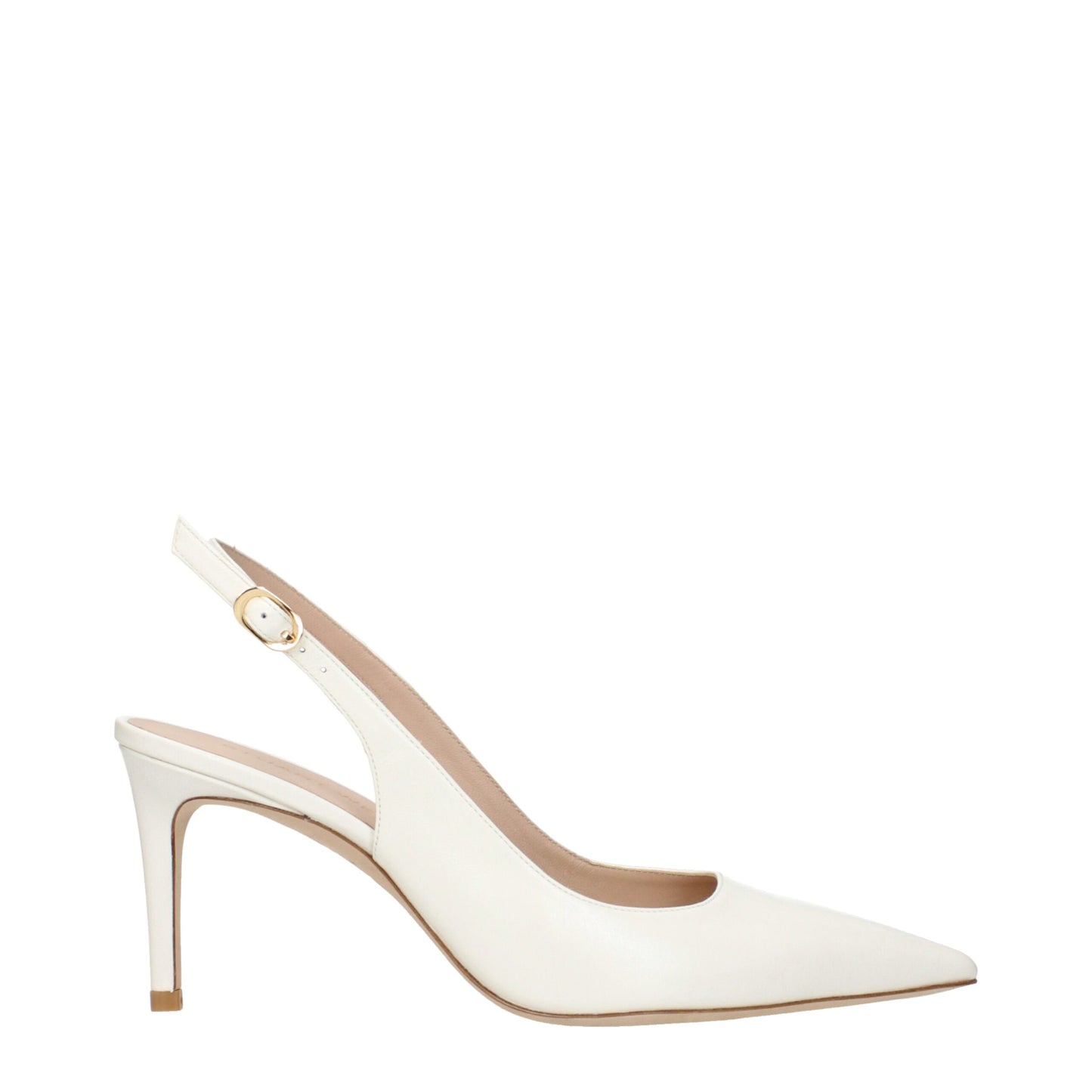 Beige Leather Pumps