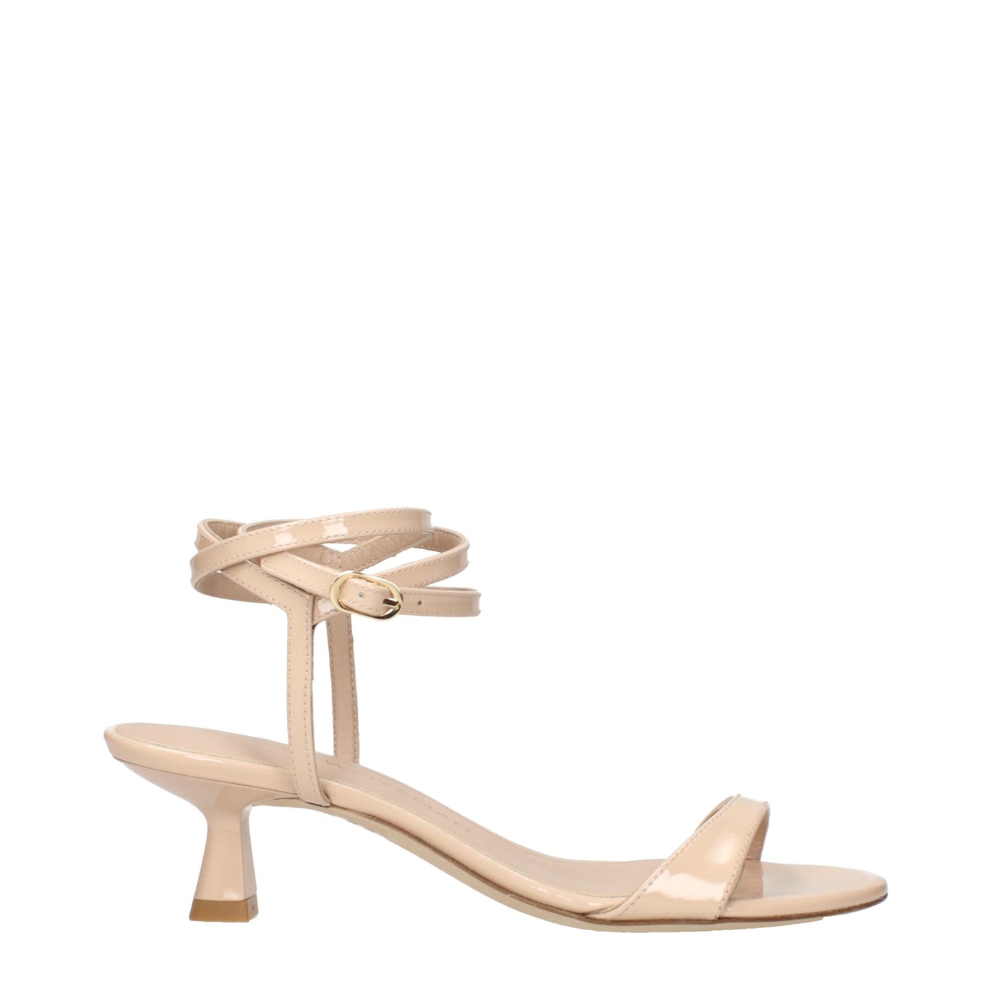 Sandales à talons aiguilles en cuir beige