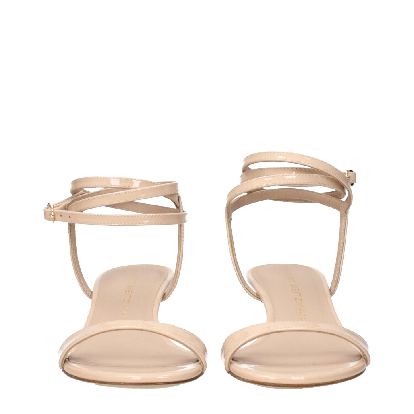 Sandales à talons aiguilles en cuir beige