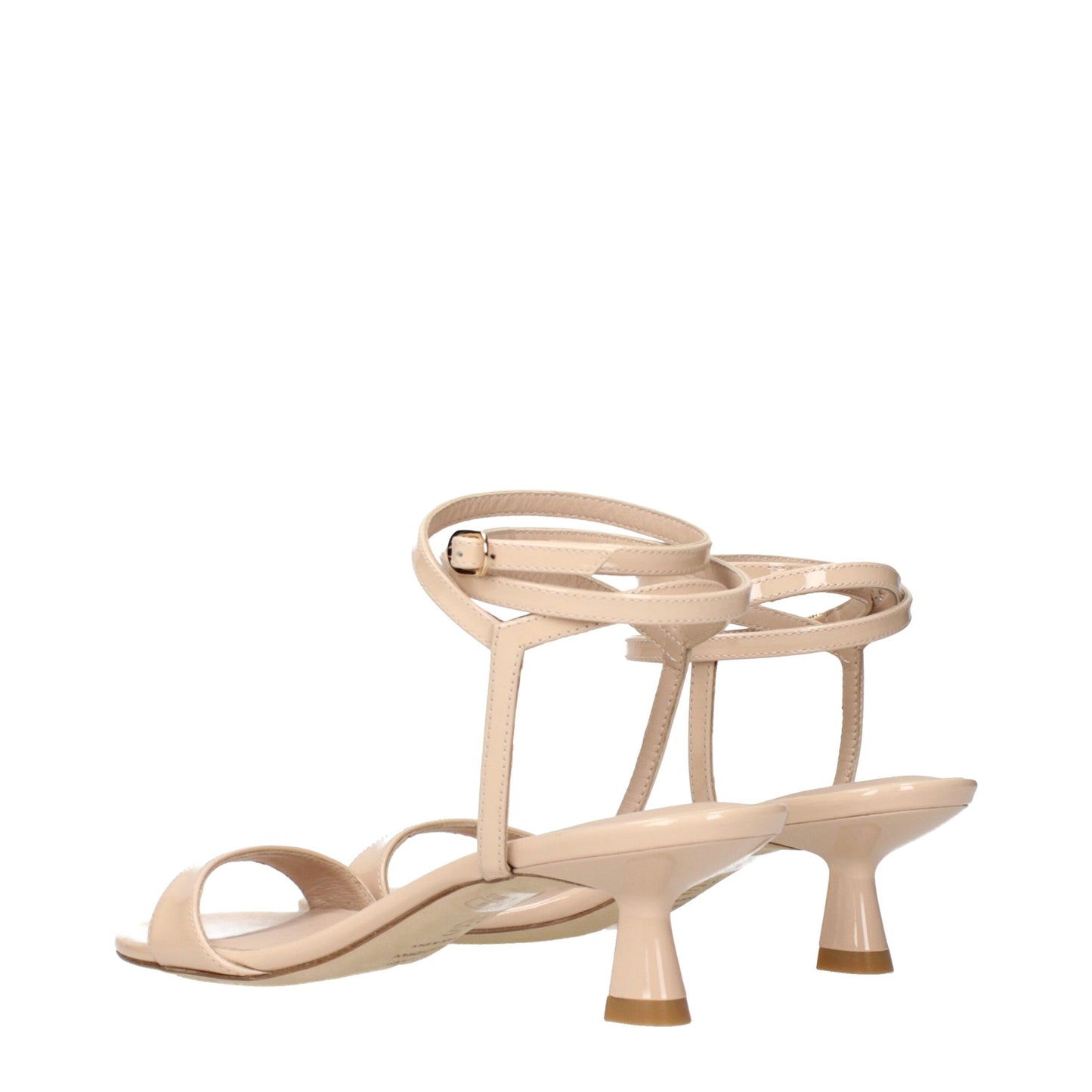 Sandales à talons aiguilles en cuir beige