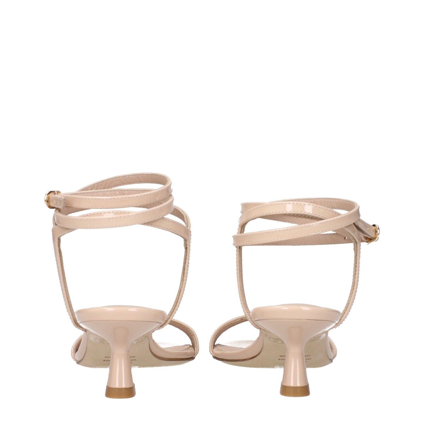 Sandales à talons aiguilles en cuir beige