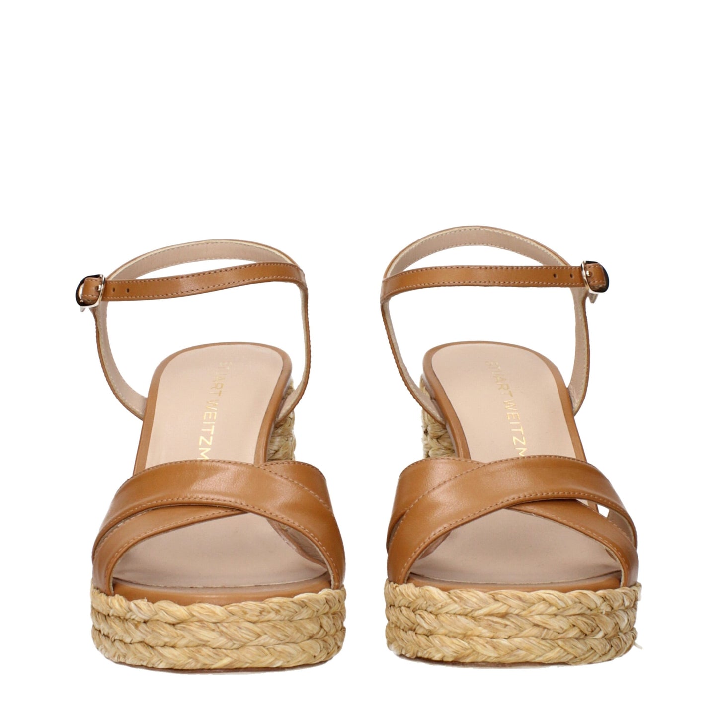 Plateformes en cuir marron