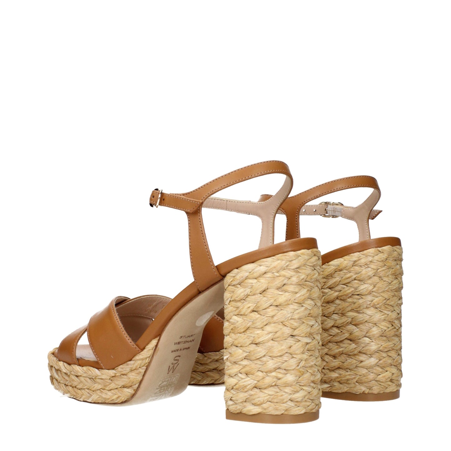 Plateformes en cuir marron