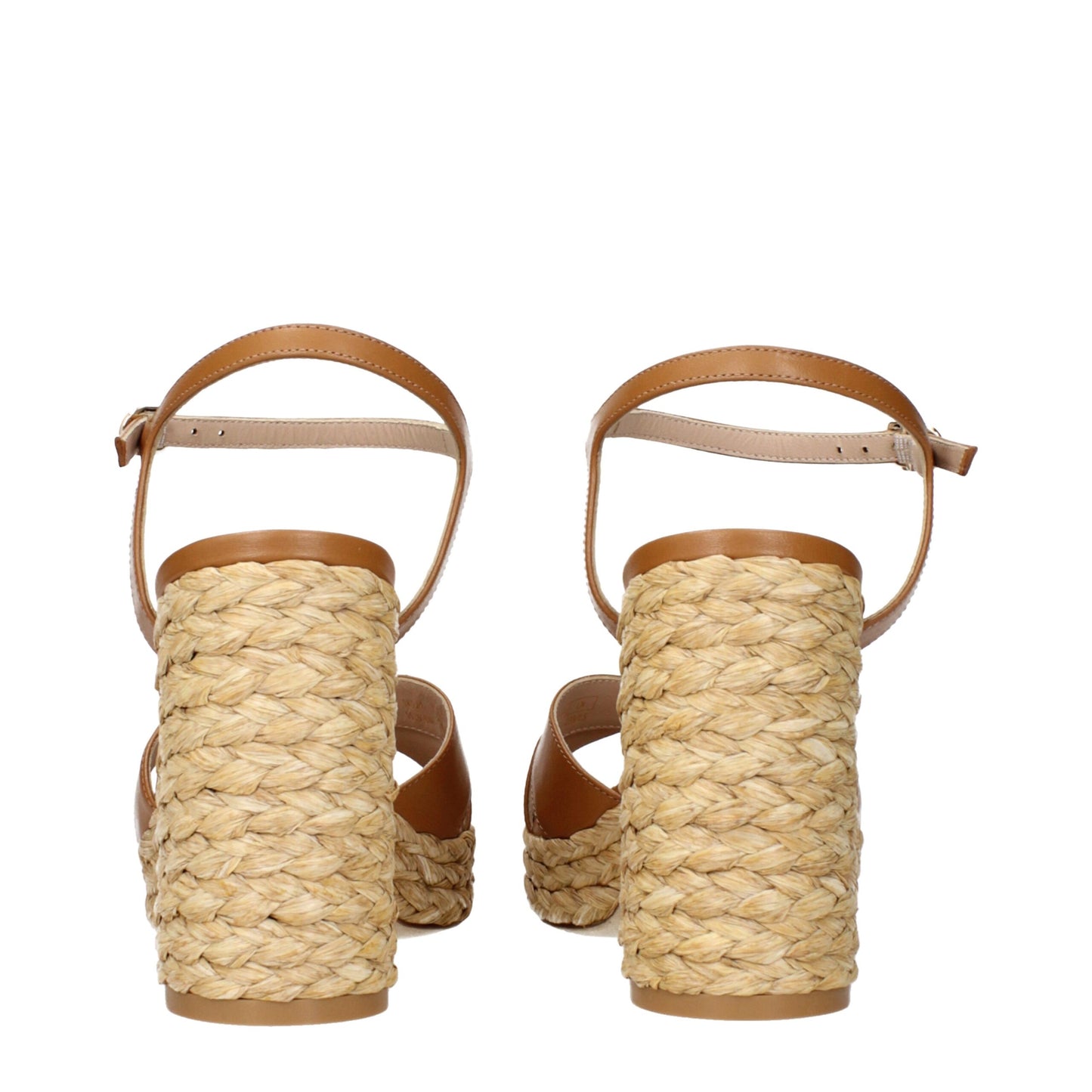 Plateformes en cuir marron