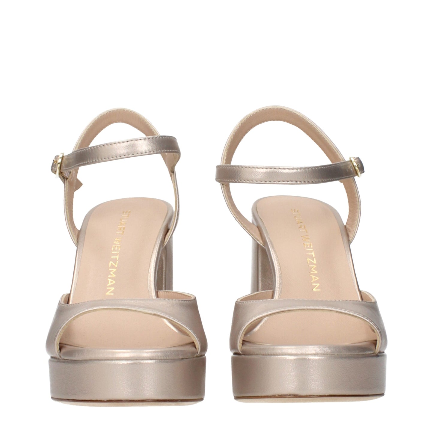 Plateformes en cuir beige