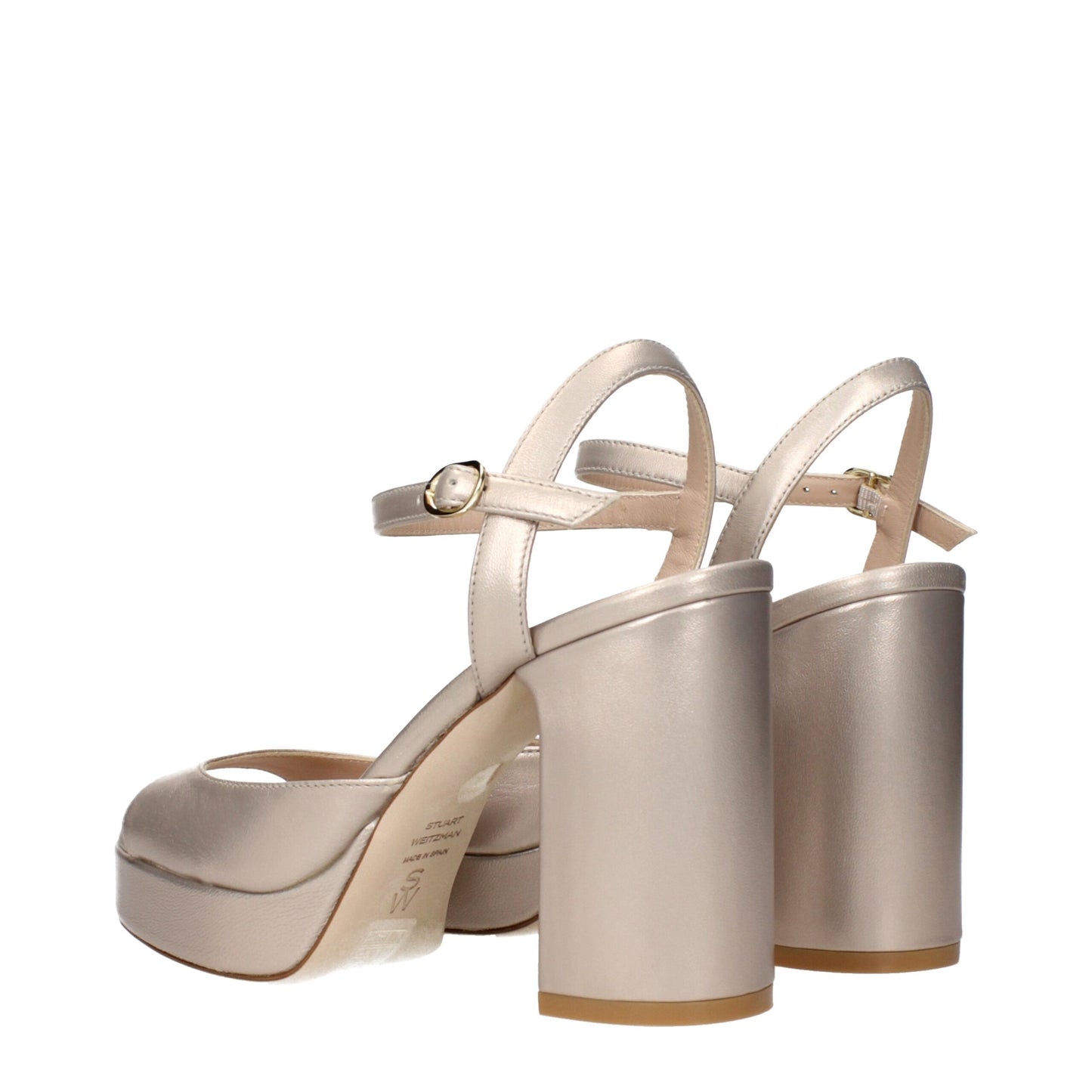 Plateformes en cuir beige
