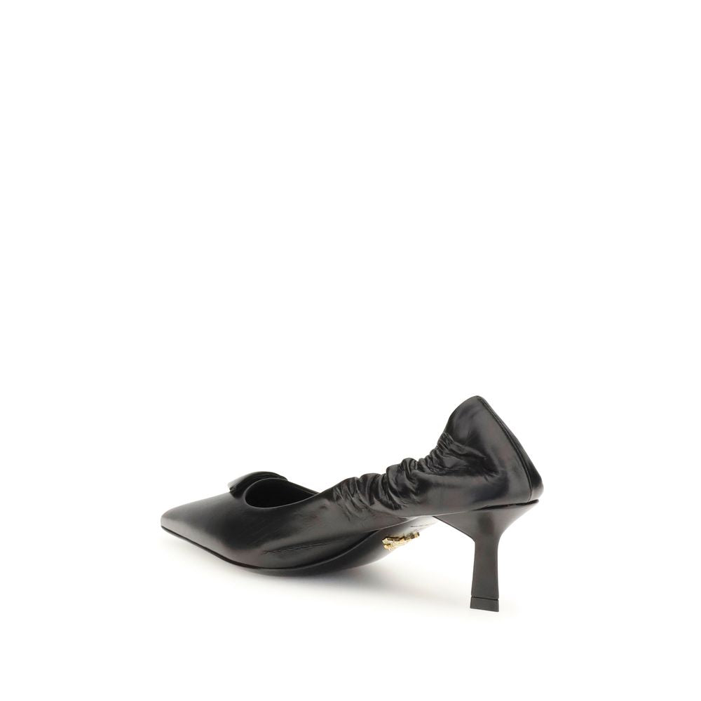 Escarpins en cuir avec logo Prada