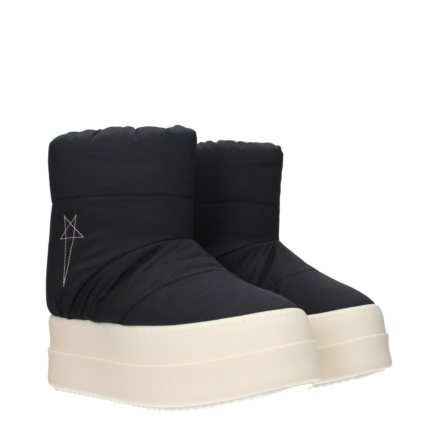 Bottes en tissu noir jusqu'à la cheville
