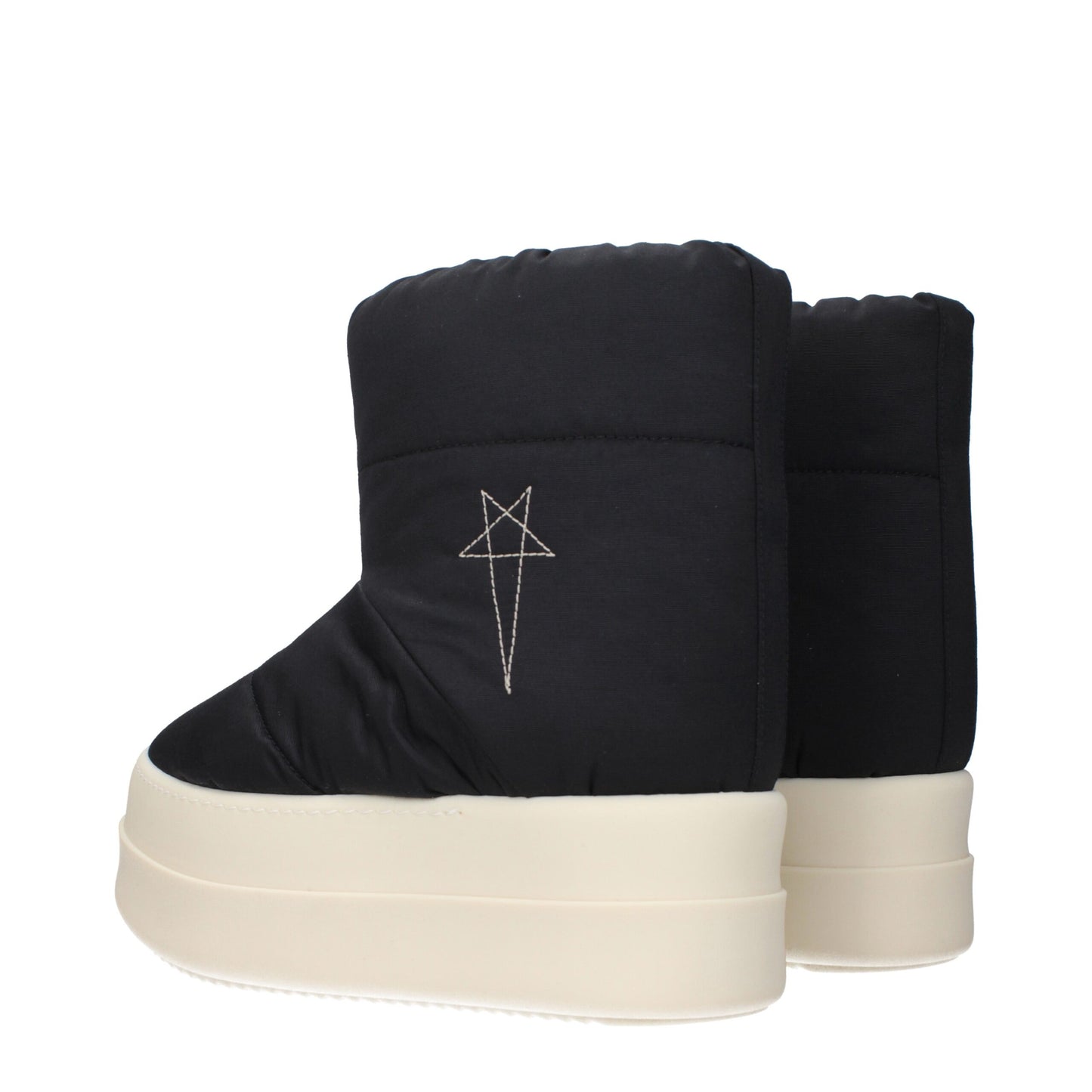 Bottes en tissu noir jusqu'à la cheville