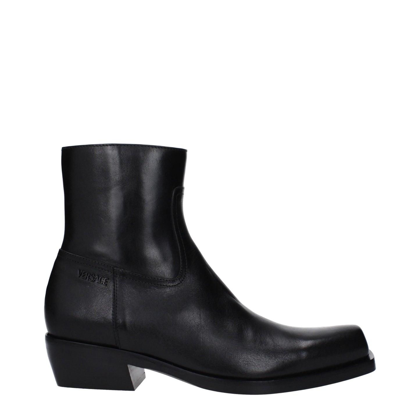Bottes de cheville en cuir noir