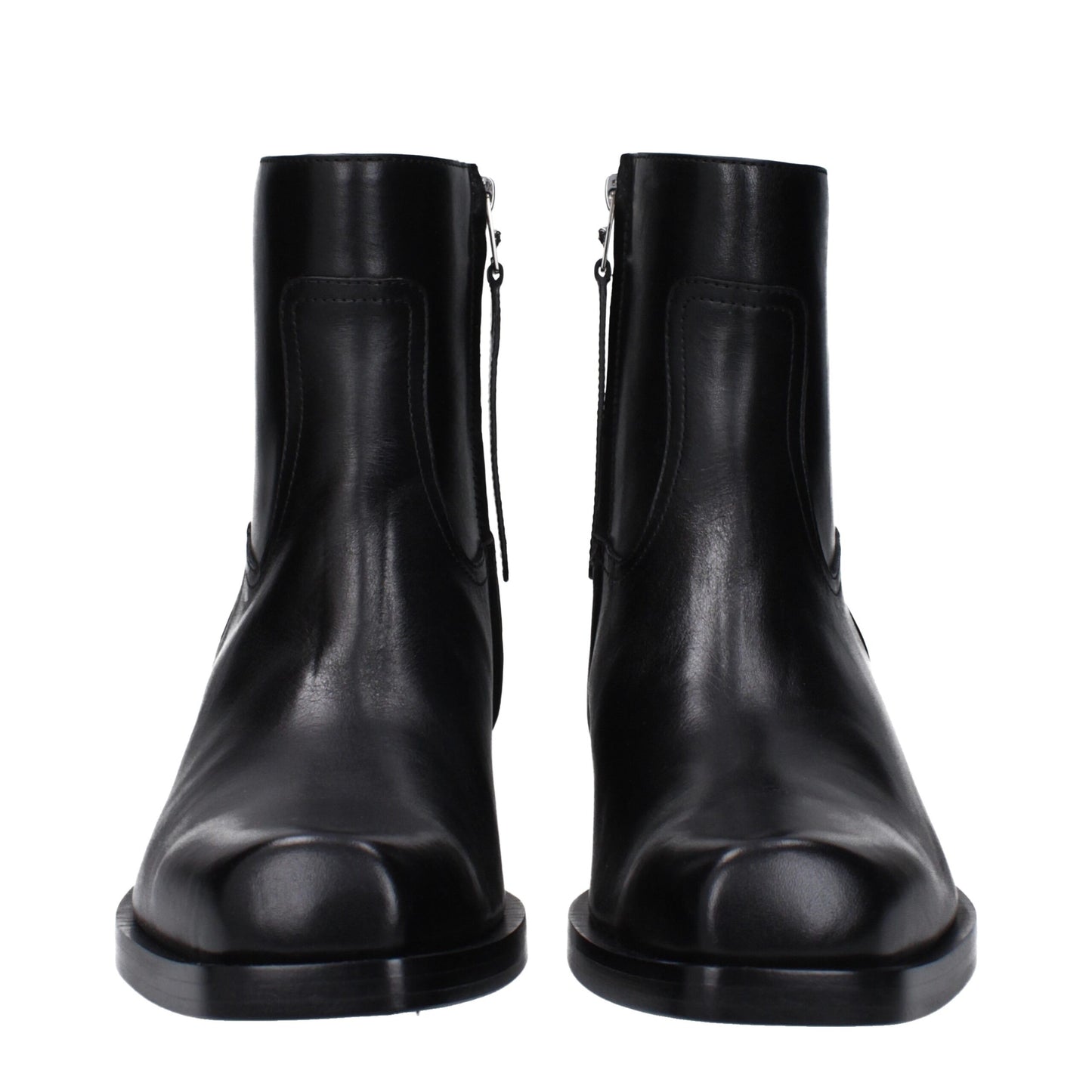 Bottes de cheville en cuir noir