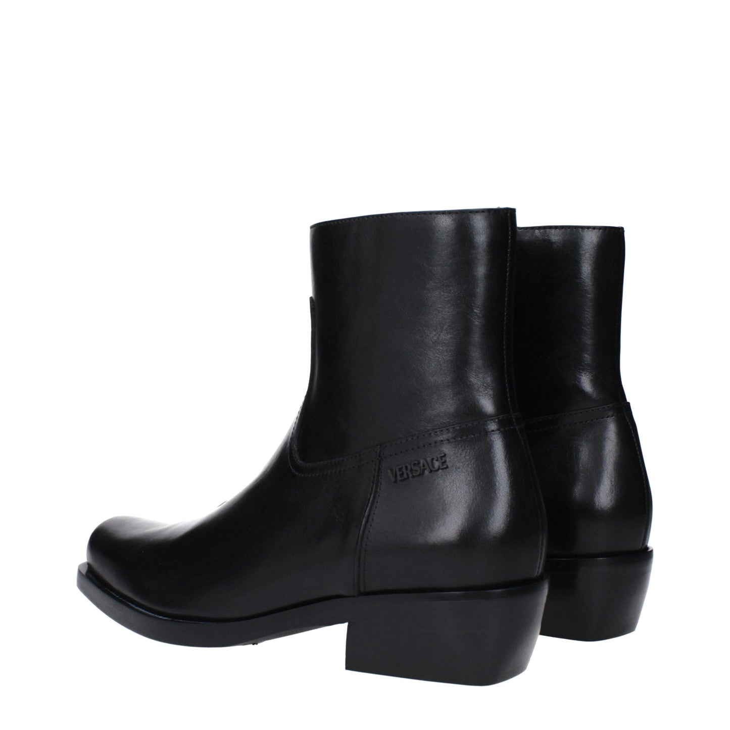 Bottes de cheville en cuir noir