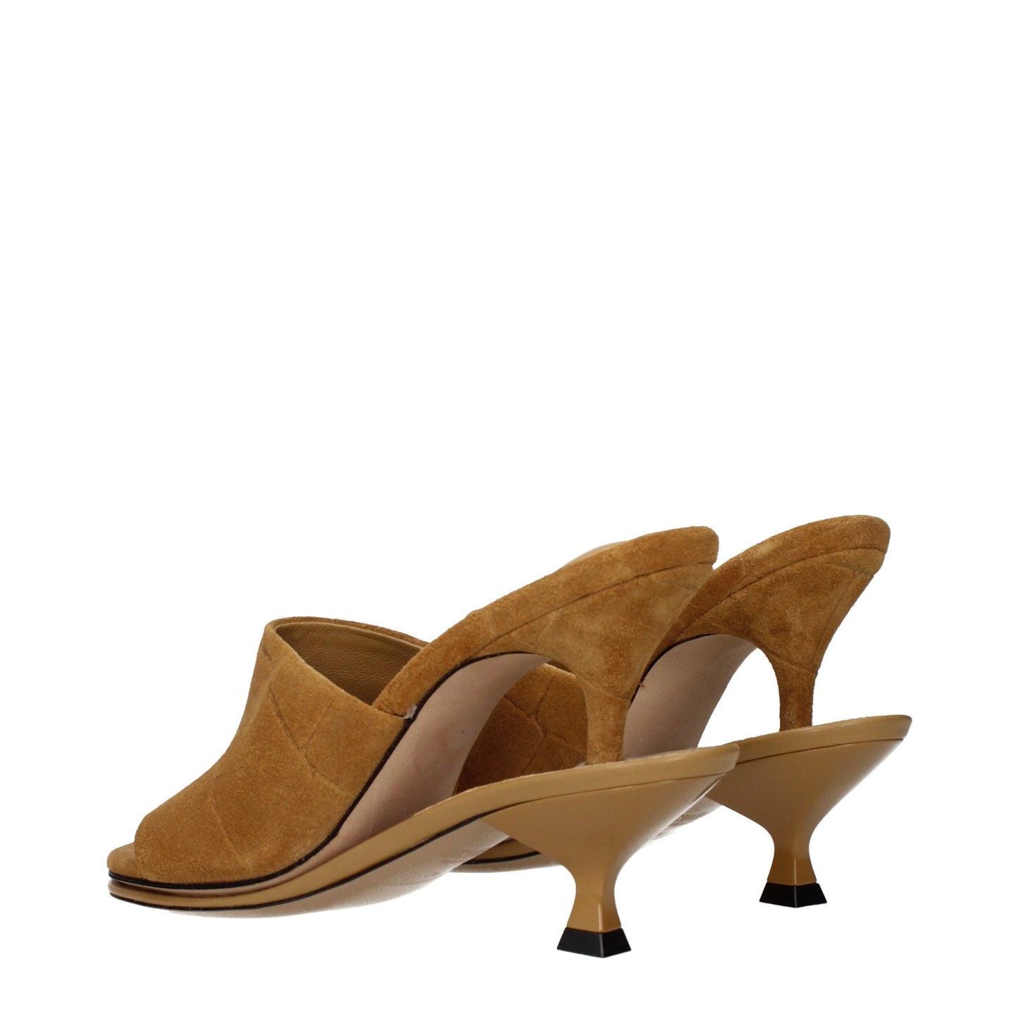 Sandales à talons aiguilles en cuir marron