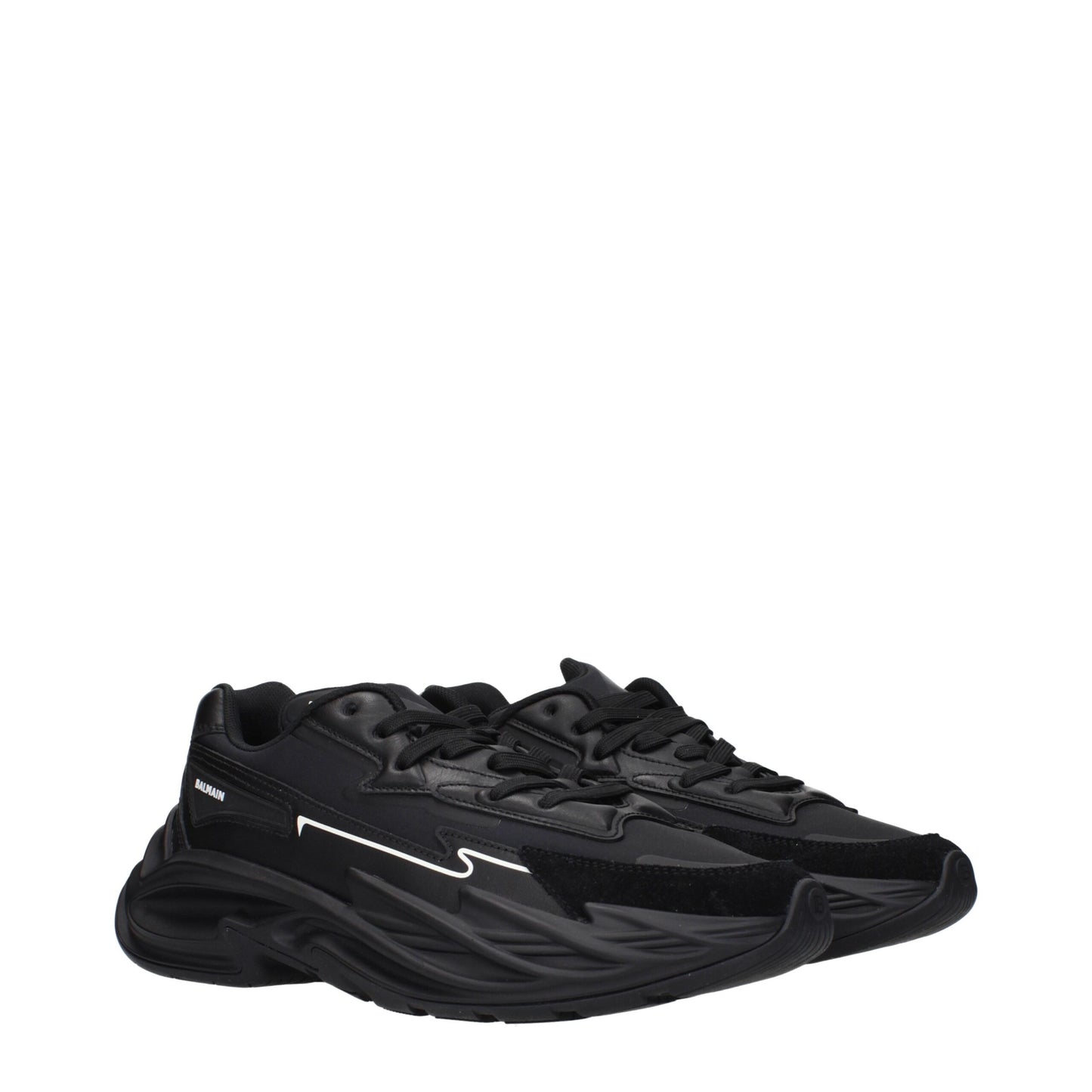 Sneakers de sport en cuir noir
