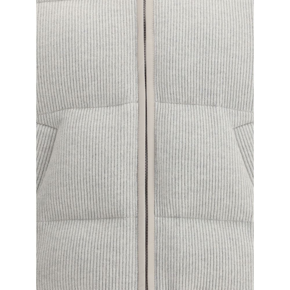 جاكيت صوف مبطن بالريش مع طبقة لامعة (Lurex)