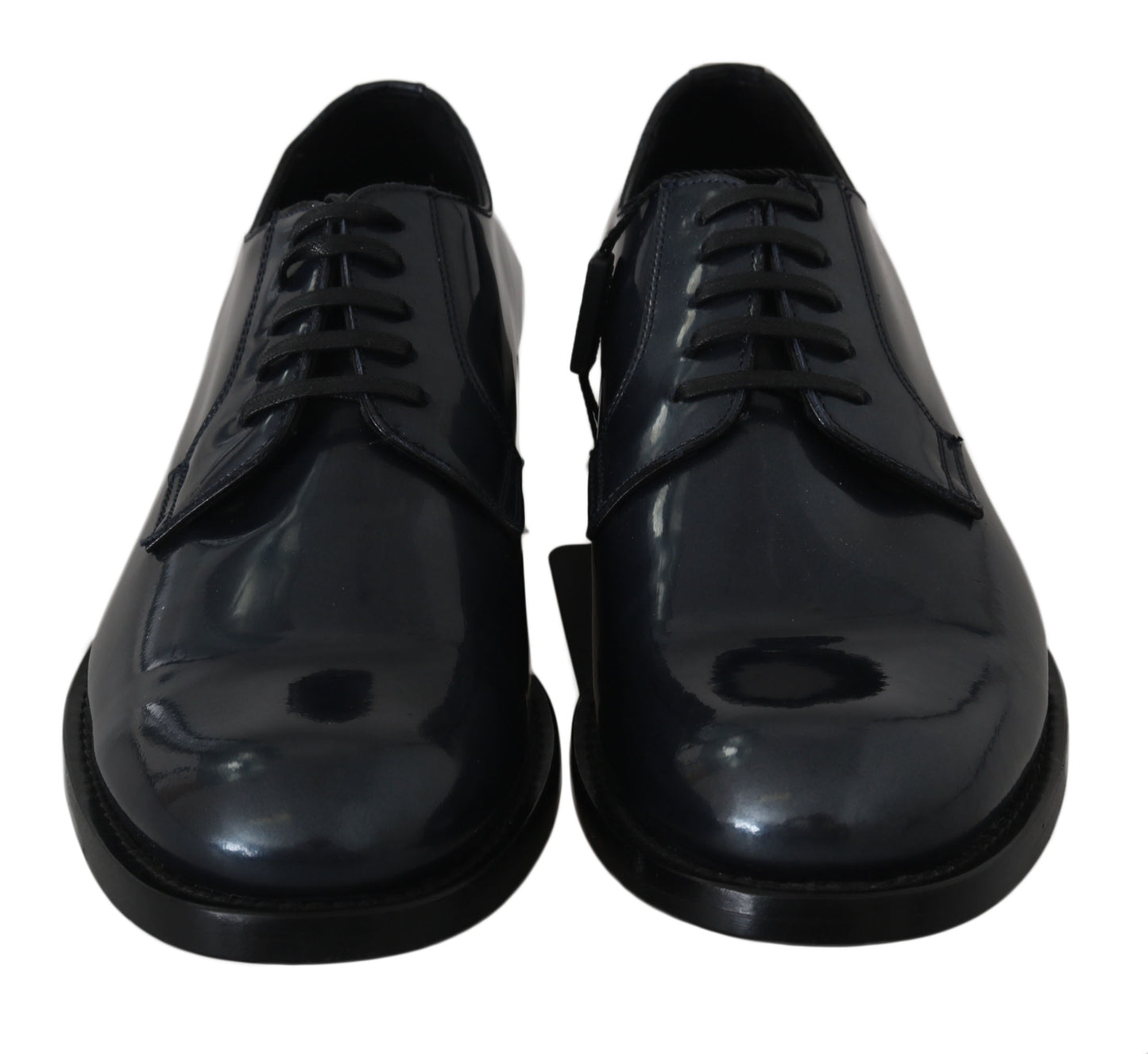 Chaussures habillées Derby en cuir bleu Dolce & Gabbana