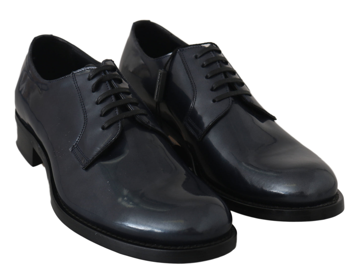 Chaussures habillées Derby en cuir bleu Dolce & Gabbana