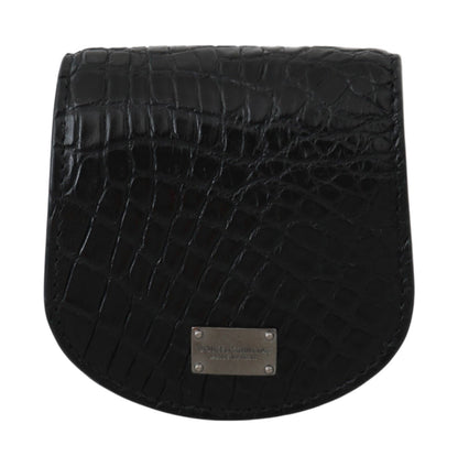 Étui à préservatifs de poche Dolce &amp; Gabbana en peau exotique noire