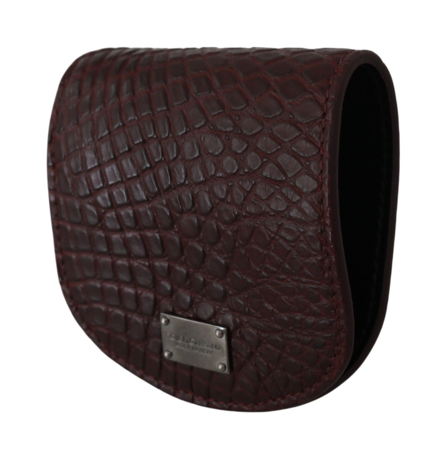 Étui à préservatifs de poche Dolce &amp; Gabbana en peau exotique marron