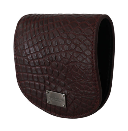 Étui à préservatifs de poche Dolce &amp; Gabbana en peau exotique marron
