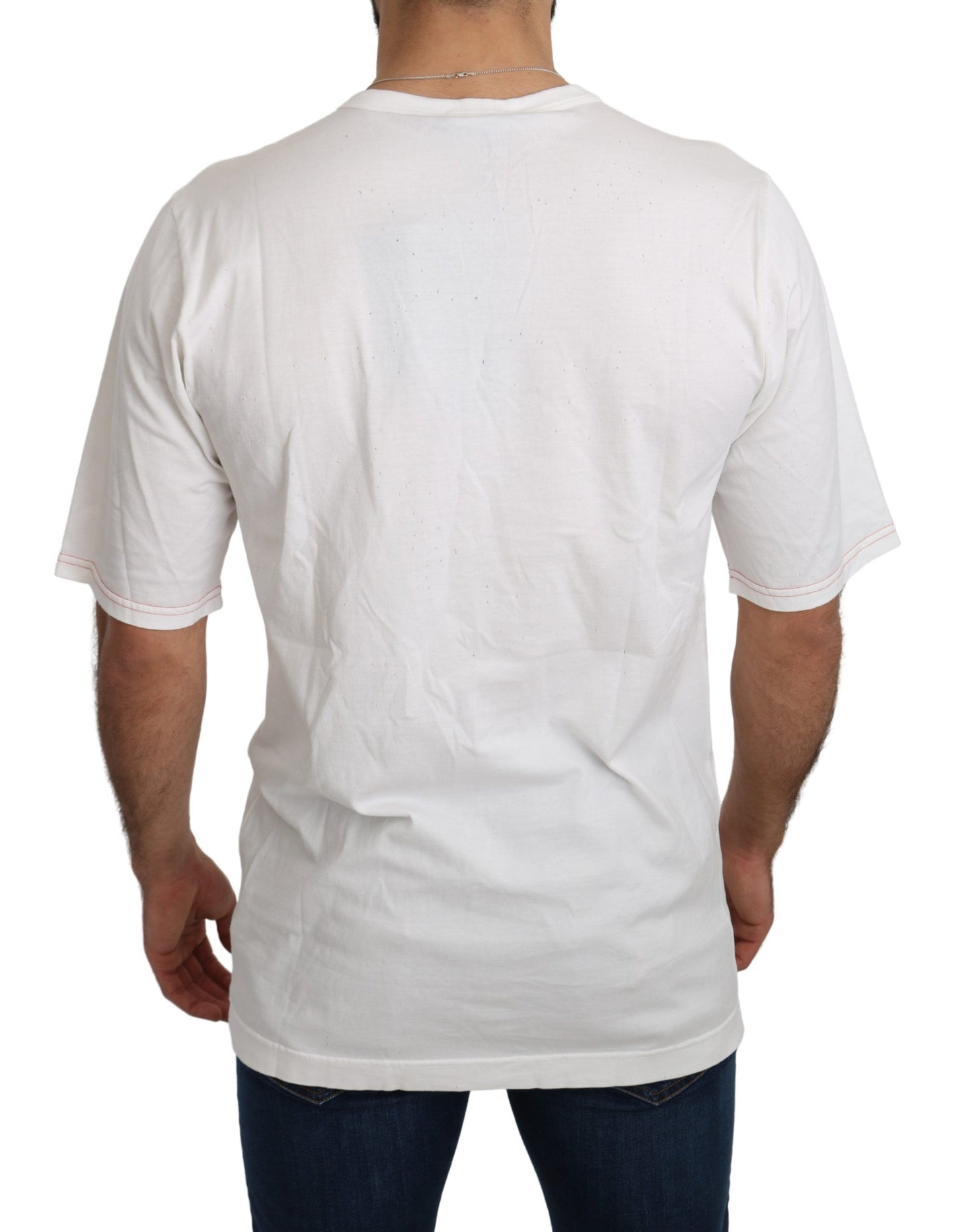 T-shirt Royal Top Léopard Blanc Dolce &amp; Gabbana
