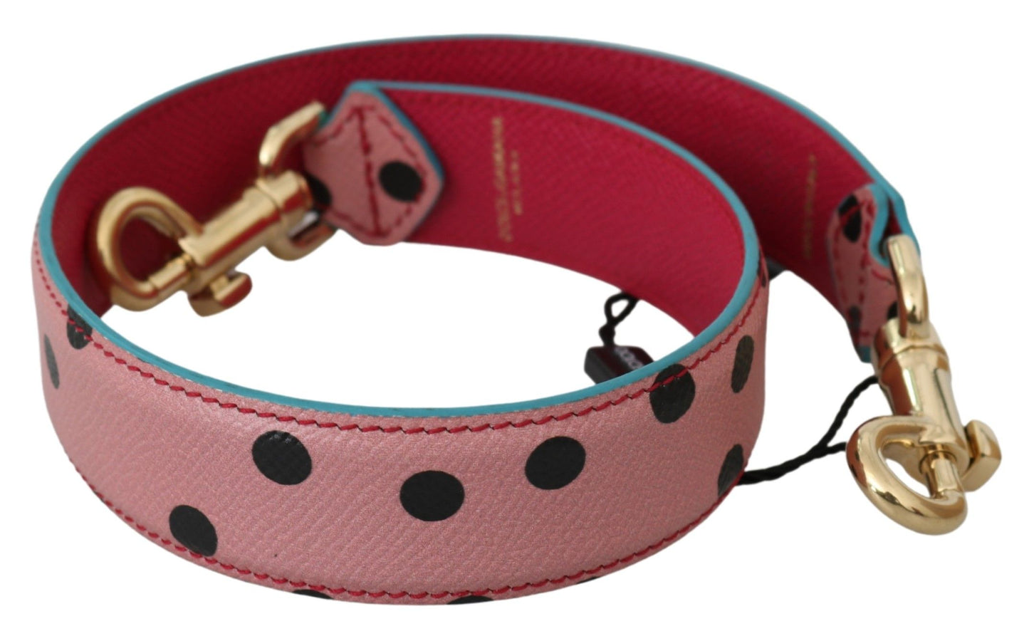 Bandoulière en cuir à pois roses Dolce &amp; Gabbana