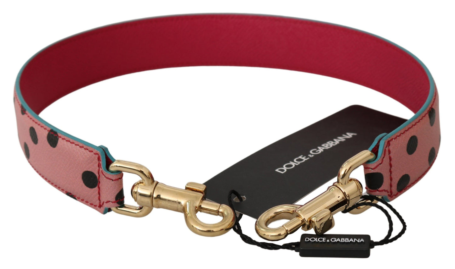 Bandoulière en cuir à pois roses Dolce &amp; Gabbana