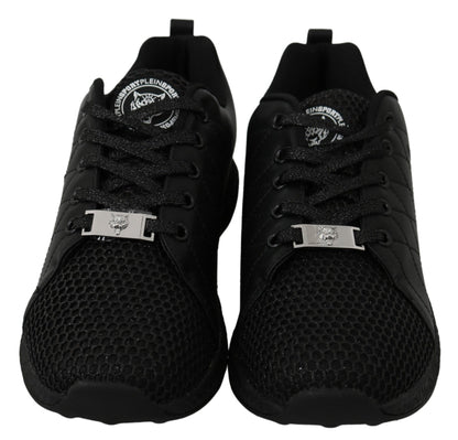 Baskets de course décontractées noires Philipp Plein