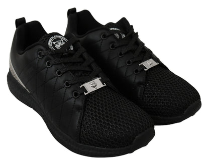 Baskets de course décontractées noires Philipp Plein