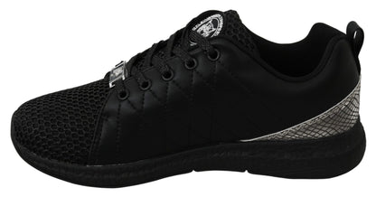Baskets de course décontractées noires Philipp Plein