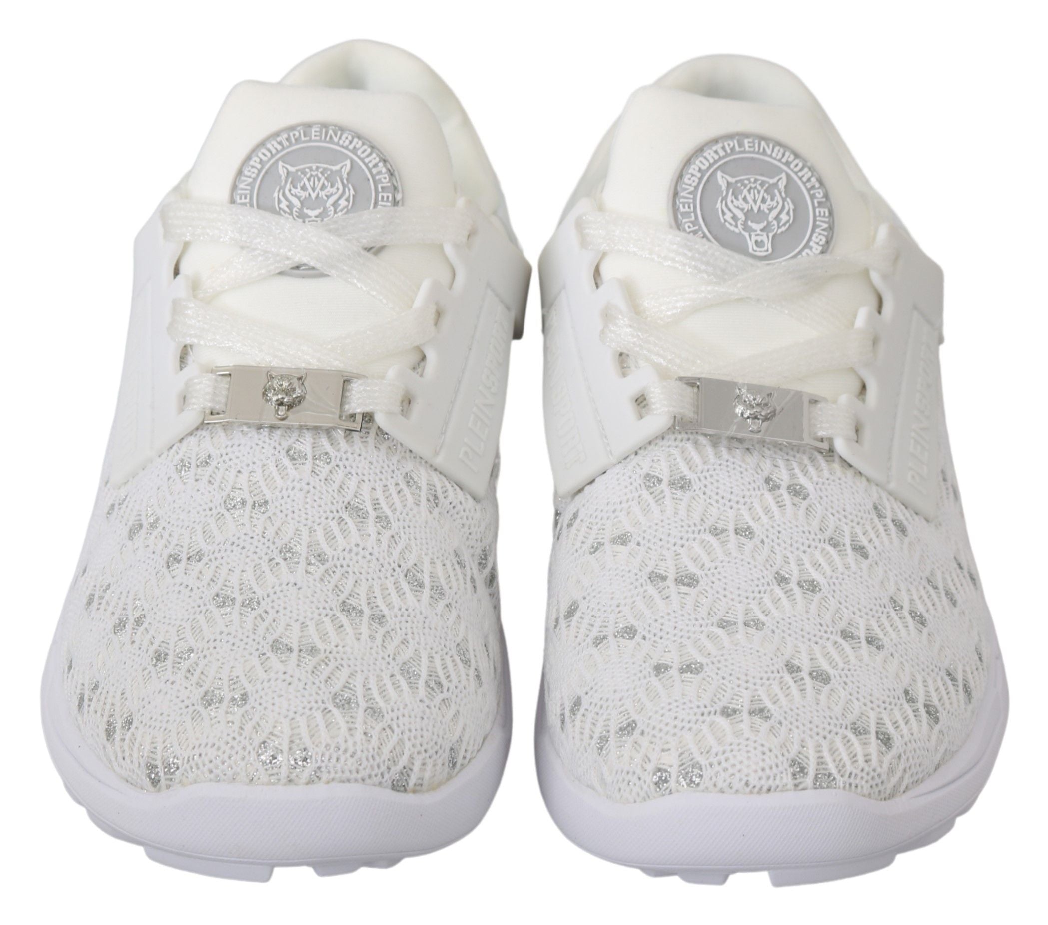 Baskets décontractées en polyester blanc