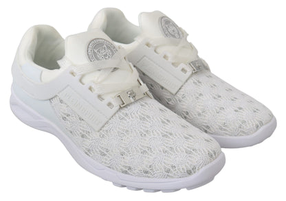 Baskets décontractées blanches en polyester Philipp Plein