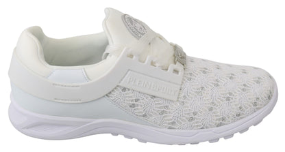Baskets décontractées blanches en polyester Philipp Plein