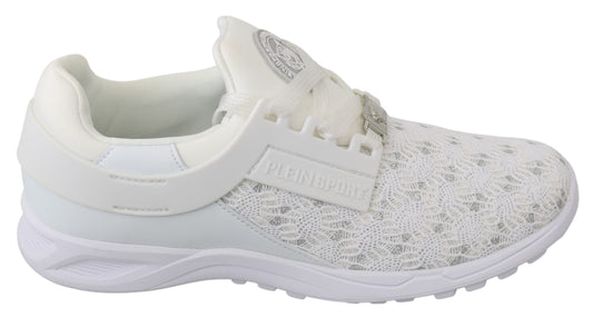 Baskets décontractées blanches en polyester Philipp Plein