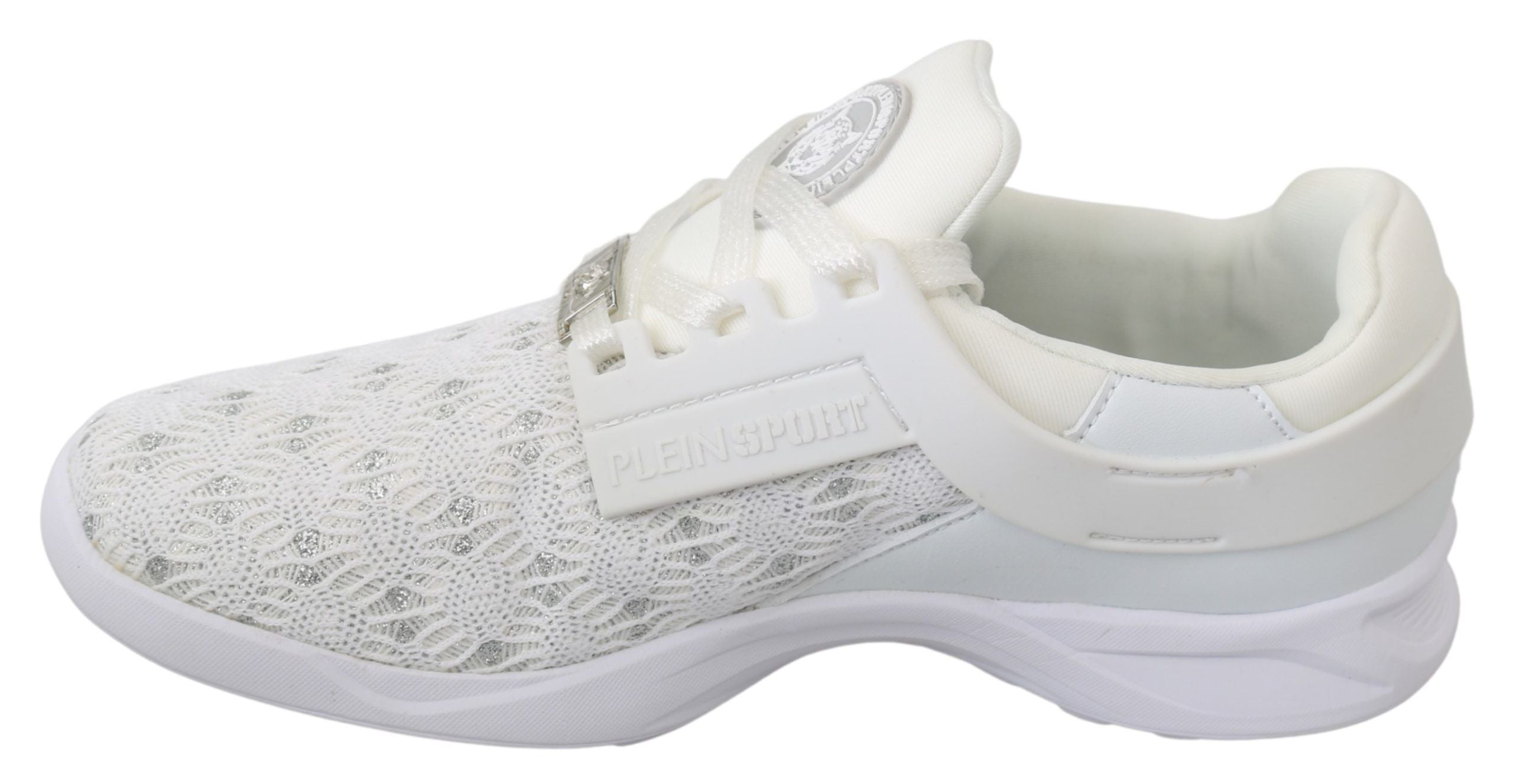 Baskets décontractées en polyester blanc