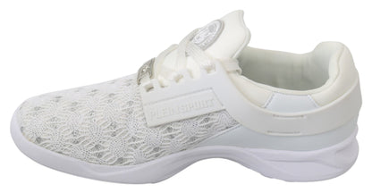 Baskets décontractées blanches en polyester Philipp Plein