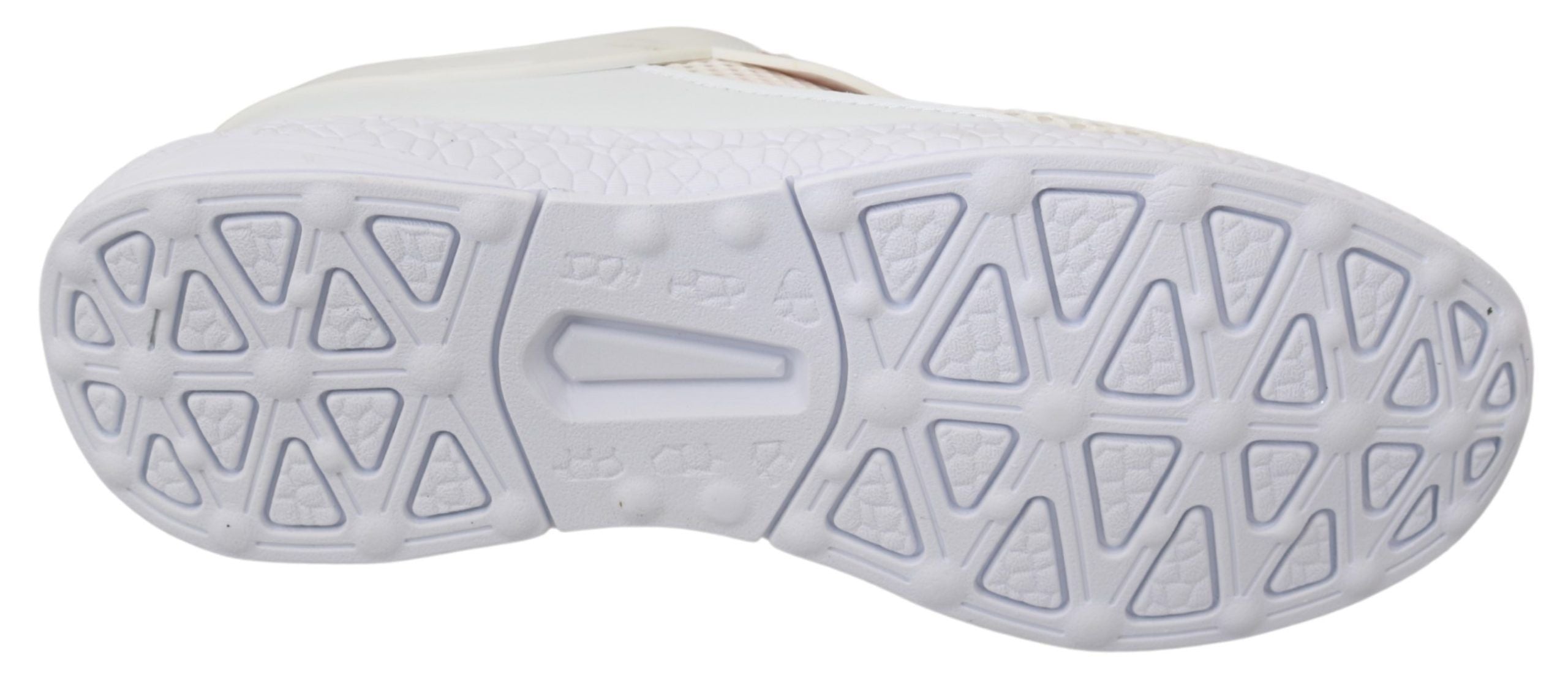Sneakers Becky en polyester blanc et rose.