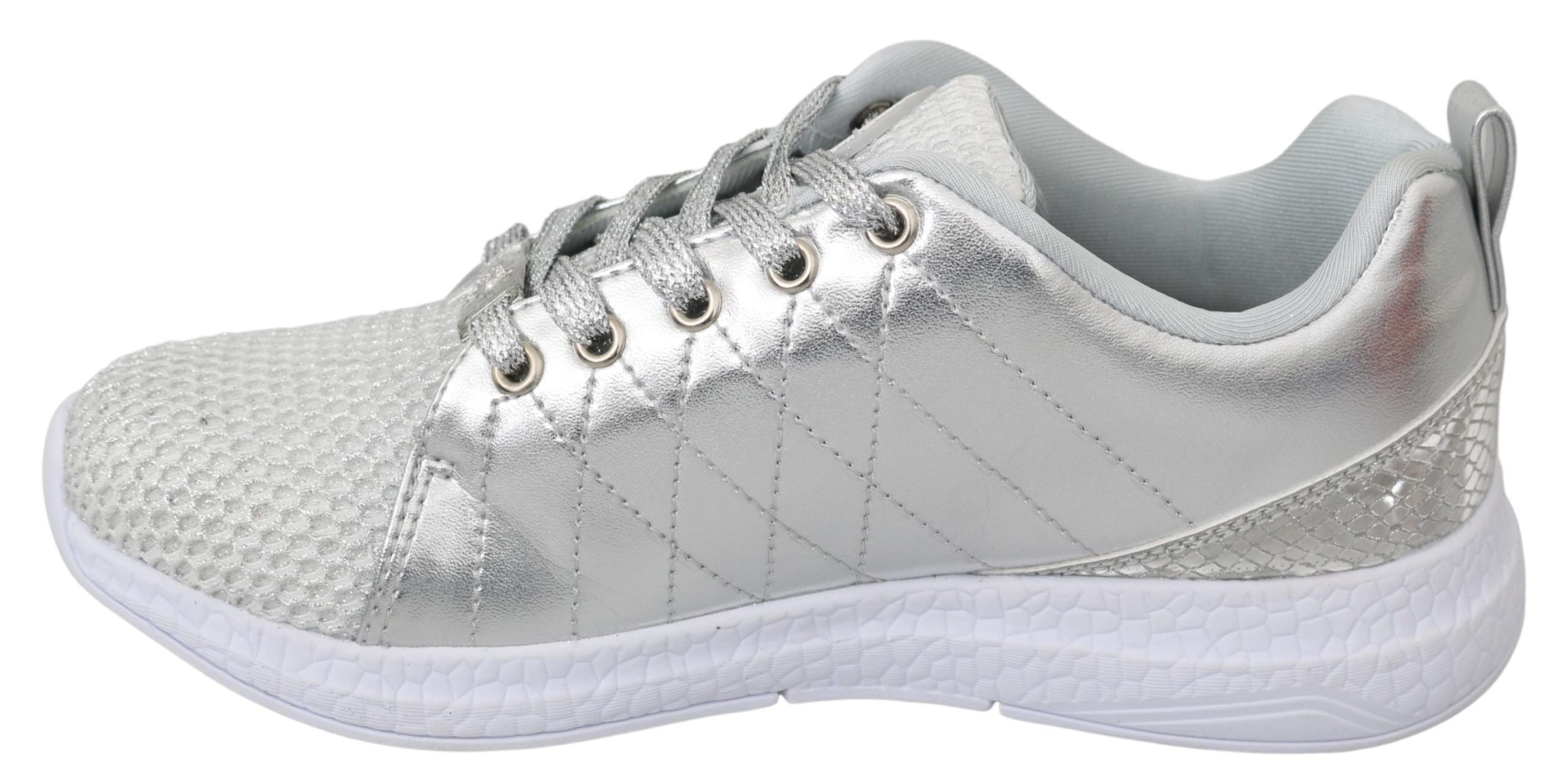 Sneakers en polyester argenté Gisella