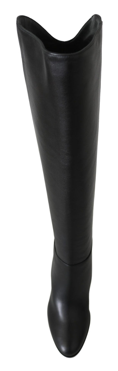 Jimmy Choo Elegante schwarze Stiefel mit Absatz aus Kalbsleder