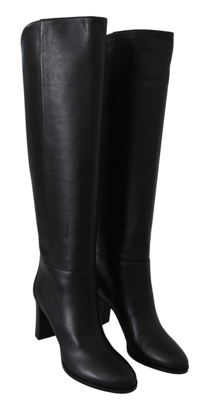 Jimmy Choo Elegante schwarze Stiefel mit Absatz aus Kalbsleder