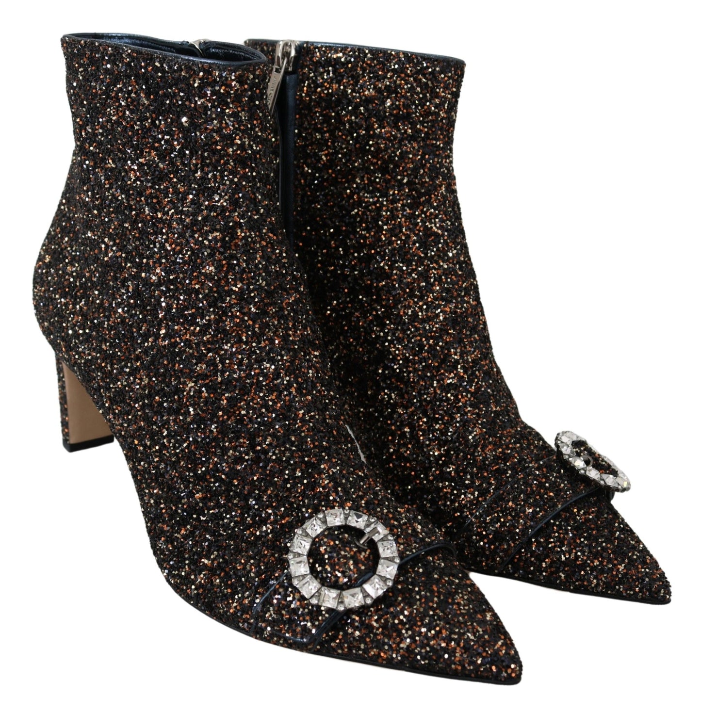 Jimmy Choo – Hanover – Glitzerstiefel mit Absatz in Amethyst-Mix