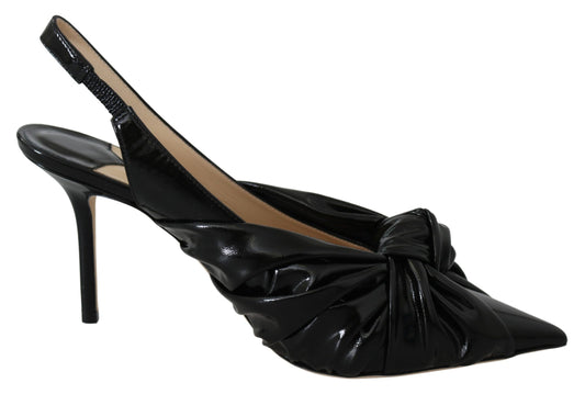Jimmy Choo Elegante Pumps mit spitzer Zehenpartie aus schwarzem Leder
