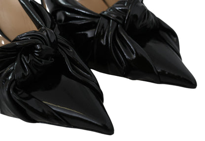 Jimmy Choo Elegante Pumps mit spitzer Zehenpartie aus schwarzem Leder