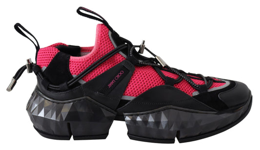 Jimmy Choo Electric Elegance Leder-Mesh-Sneaker