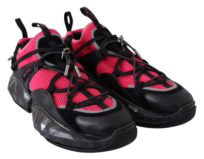 Jimmy Choo Electric Elegance Leder-Mesh-Sneaker