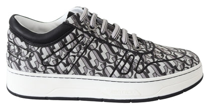Jimmy Choo Glitzernde Slip-On-Sneakers - Silber und Schwarz