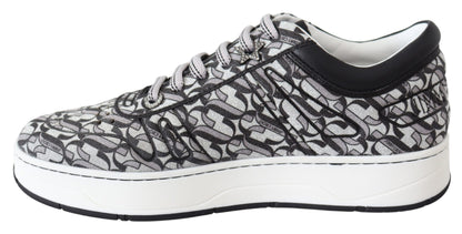Jimmy Choo Glitzernde Slip-On-Sneakers - Silber und Schwarz